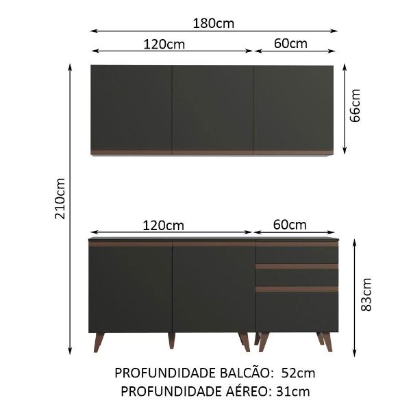 Cocina Integral Completa Modular Madesa Reims 180cm NN