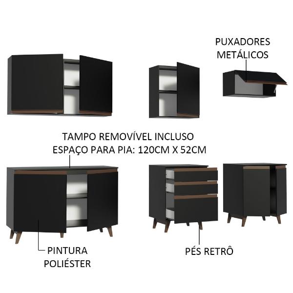 Cocina Integral Completa Modular Madesa Reims 250cm NN 04