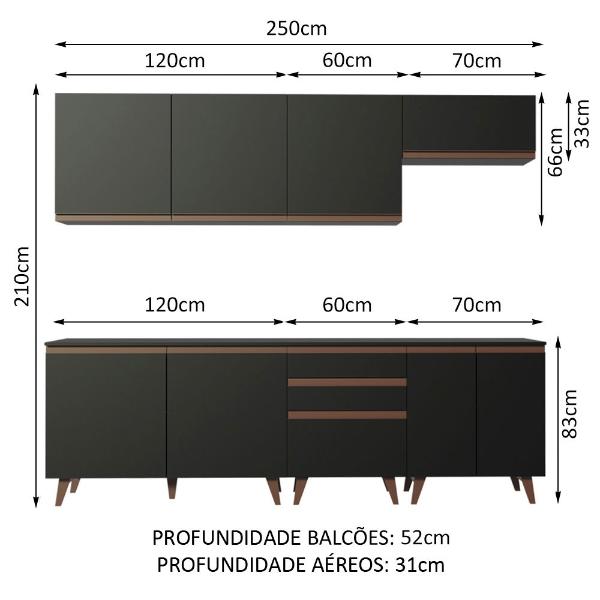 Cocina Integral Completa Modular Madesa Reims 250cm NN 04