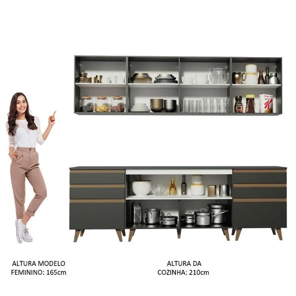 Cocina Integral Completa Modular Madesa Reims 240cm NN