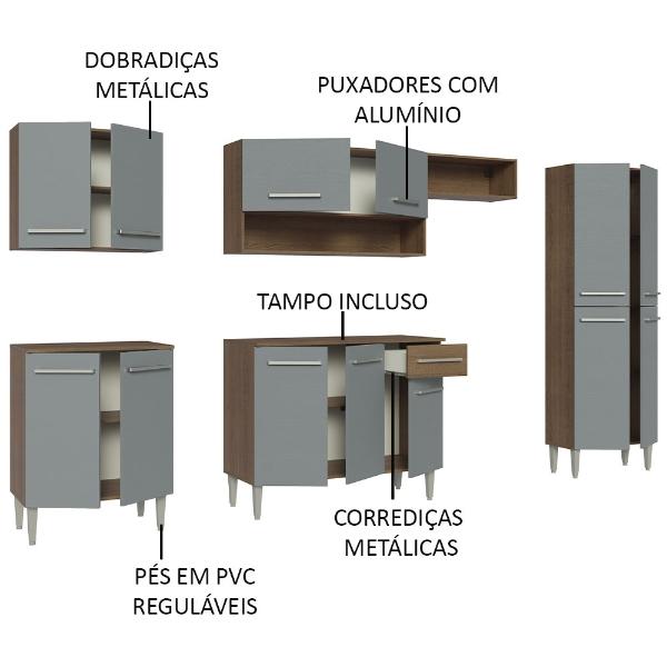 Cocina Integral Completa Modular Madesa Emilly 293cm MG 03