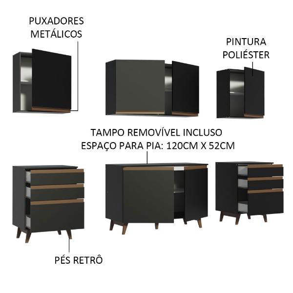 Cocina Integral Completa Modular Madesa Reims 240cm NN