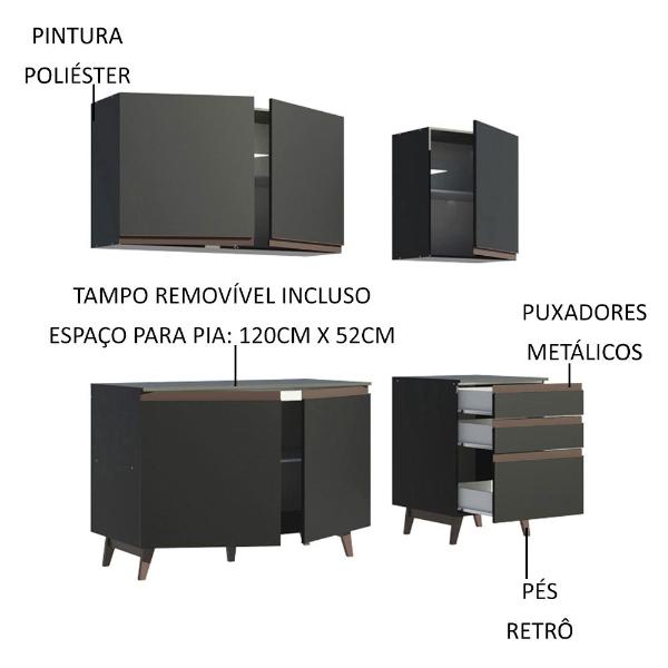 Cocina Integral Completa Modular Madesa Reims 180cm NN