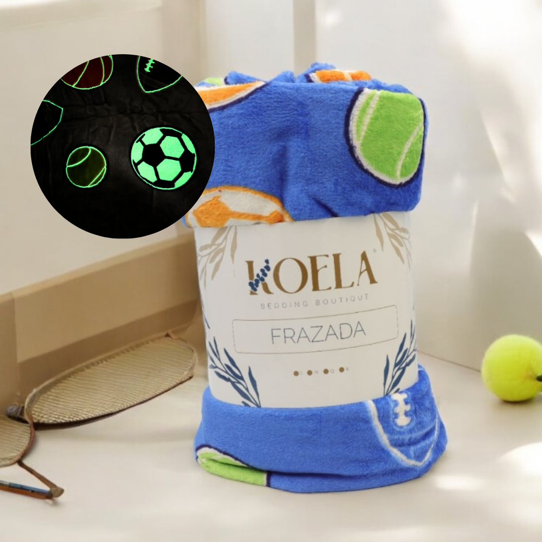Cobija Mágica Frazada Glow In The Dark, Fluorescente, Brilla en la Oscuridad, Mantas para Niños, Throw Blanket, Cobija Ligera Luminosa, Medida Matrimonial