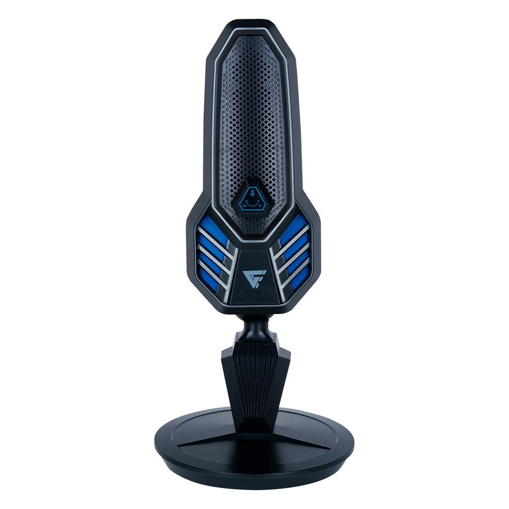 Microfono Game Factor USB Tipo C Y A RGB Base Giratoria Antipop MCG800