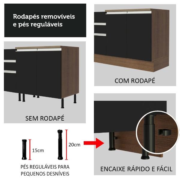 Mueble de Cocina Para Horno Madesa Reims, Lux, Glamy 60cm N