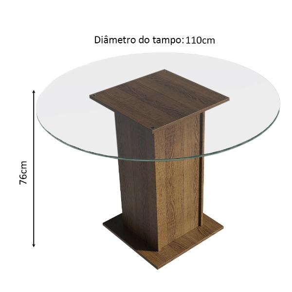Juego de Comedor con Mesa Redonda y 4 Sillas Madesa Paula 1