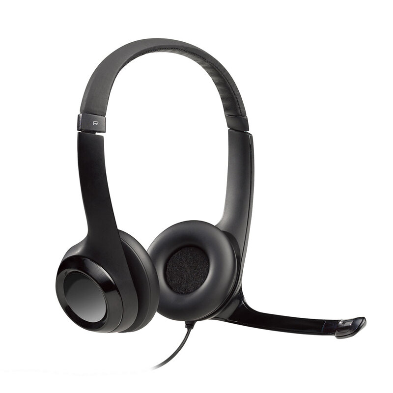 Diadema Logitech H390 Aud Dig USB Pc Mac Chrome Graphite (981-000060)