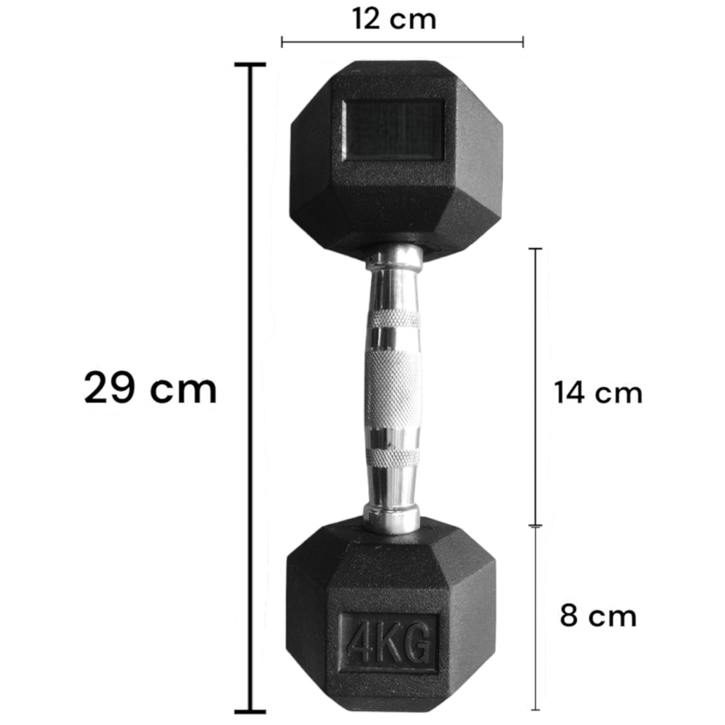 Par de Mancuernas Hexagonal de 4 Kg Linea Económica IF-LEHK4