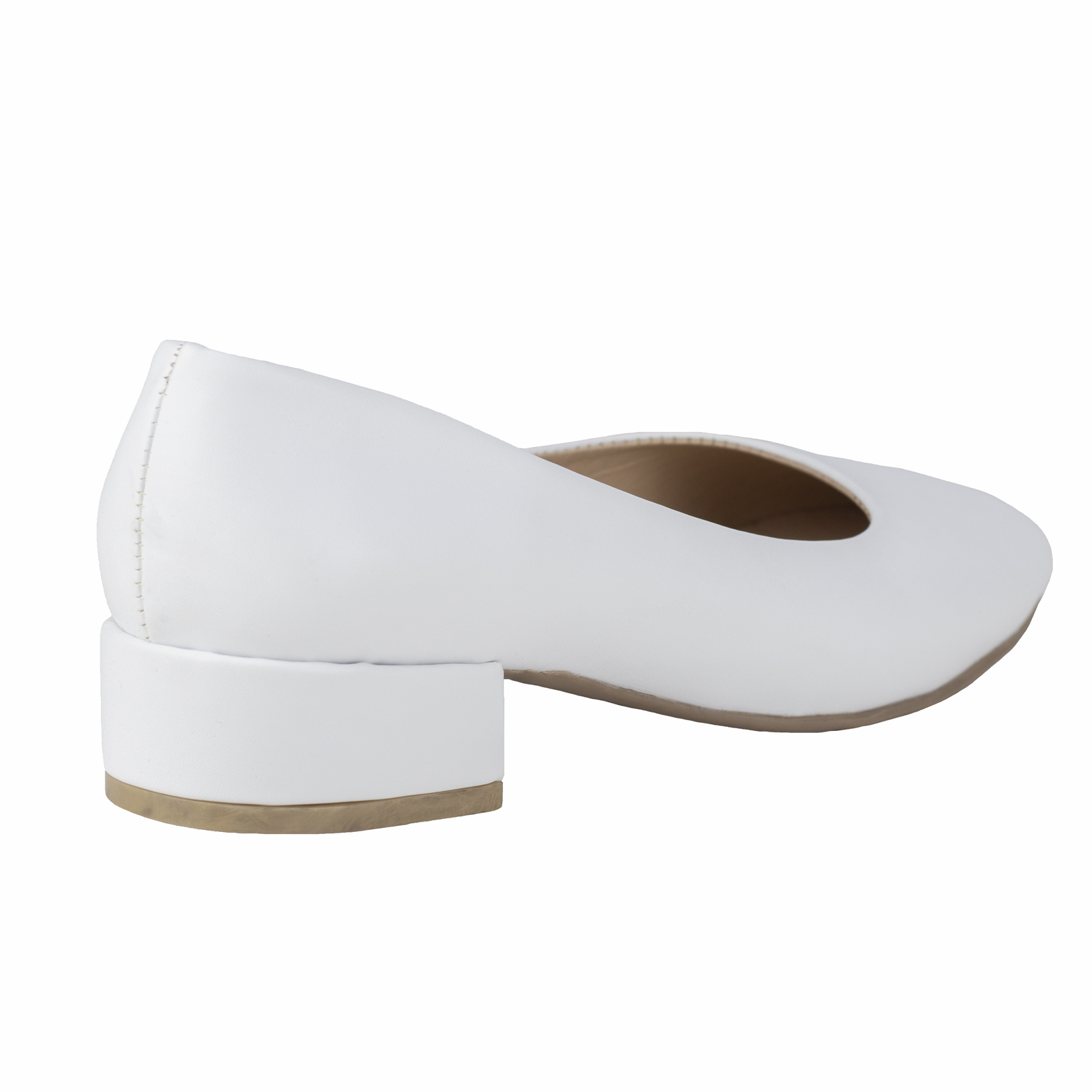Zapato De Tacón Blanco Flat Mujer Vestir 800 Valdano Casual