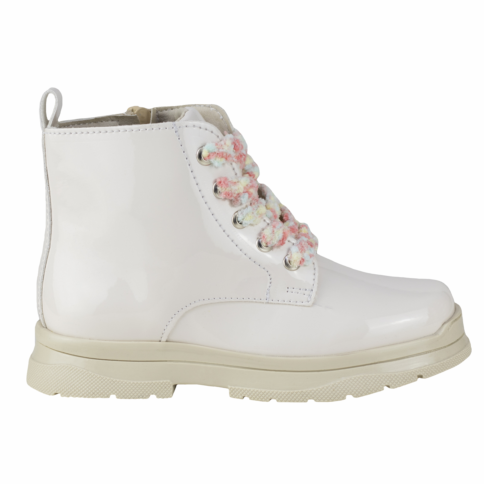 Botas De Charol Niña Karsten 50001-12d Hueso Urbana Confort