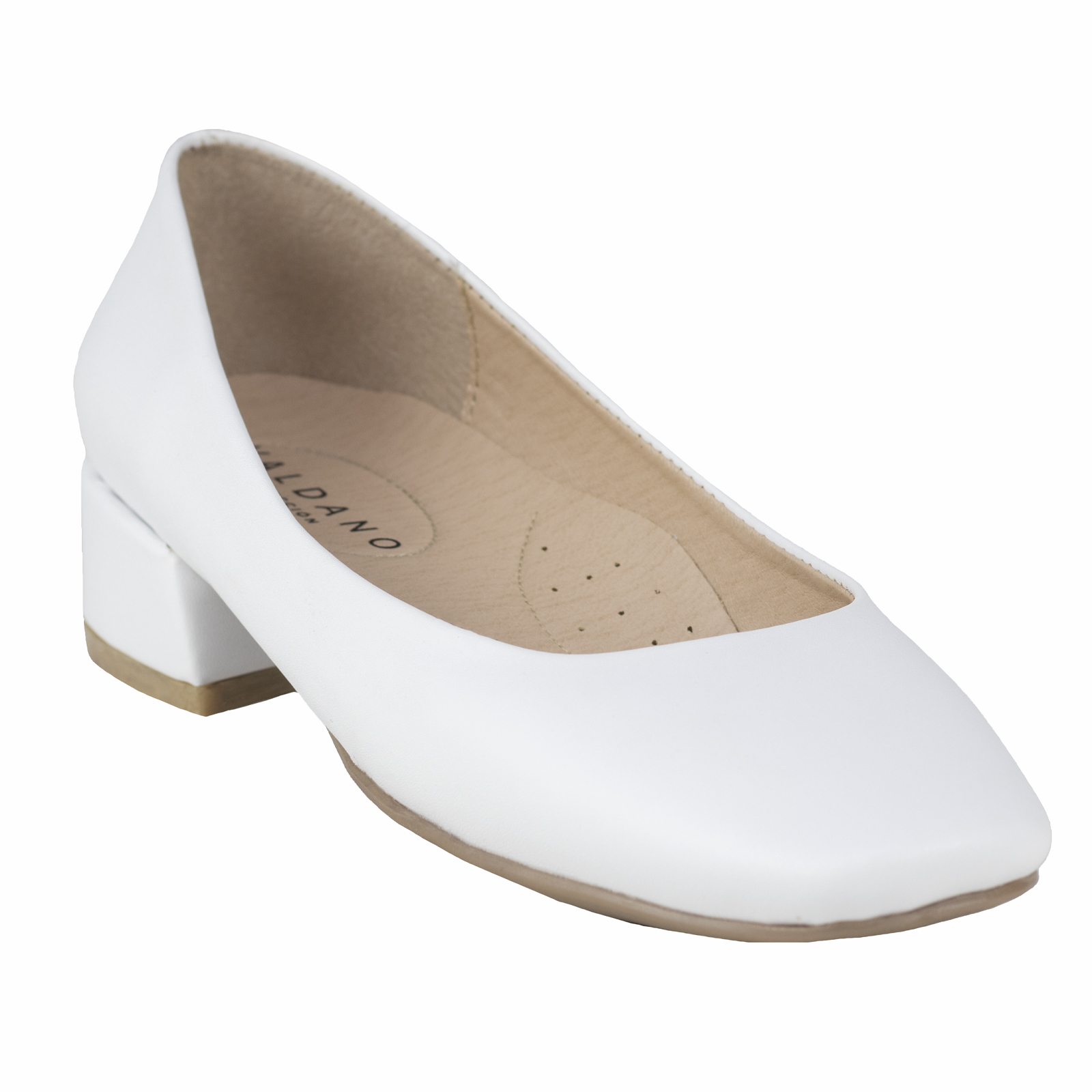 Zapato De Tacón Blanco Flat Mujer Vestir 800 Valdano Casual