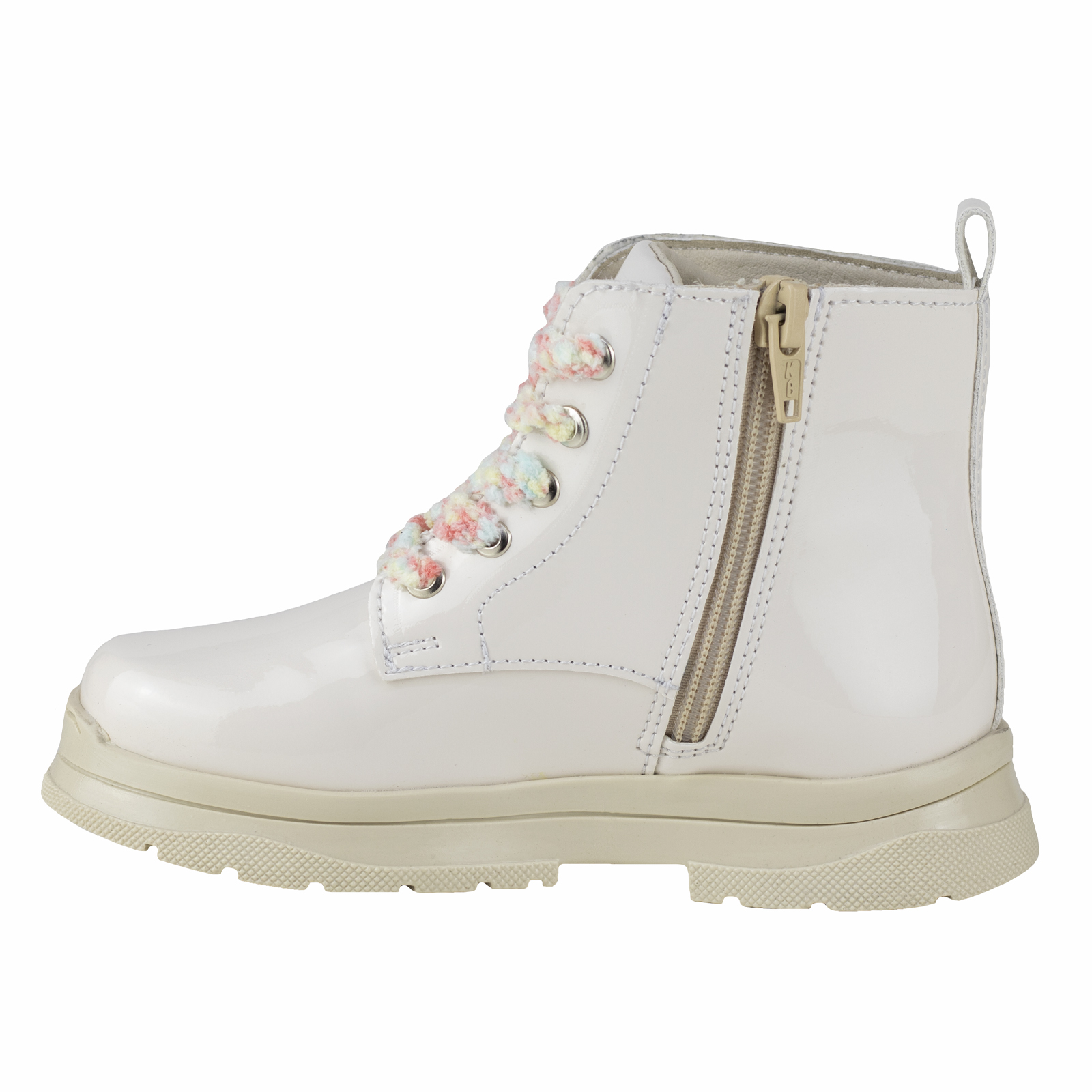 Botas De Charol Niña Karsten 50001-12d Hueso Urbana Confort