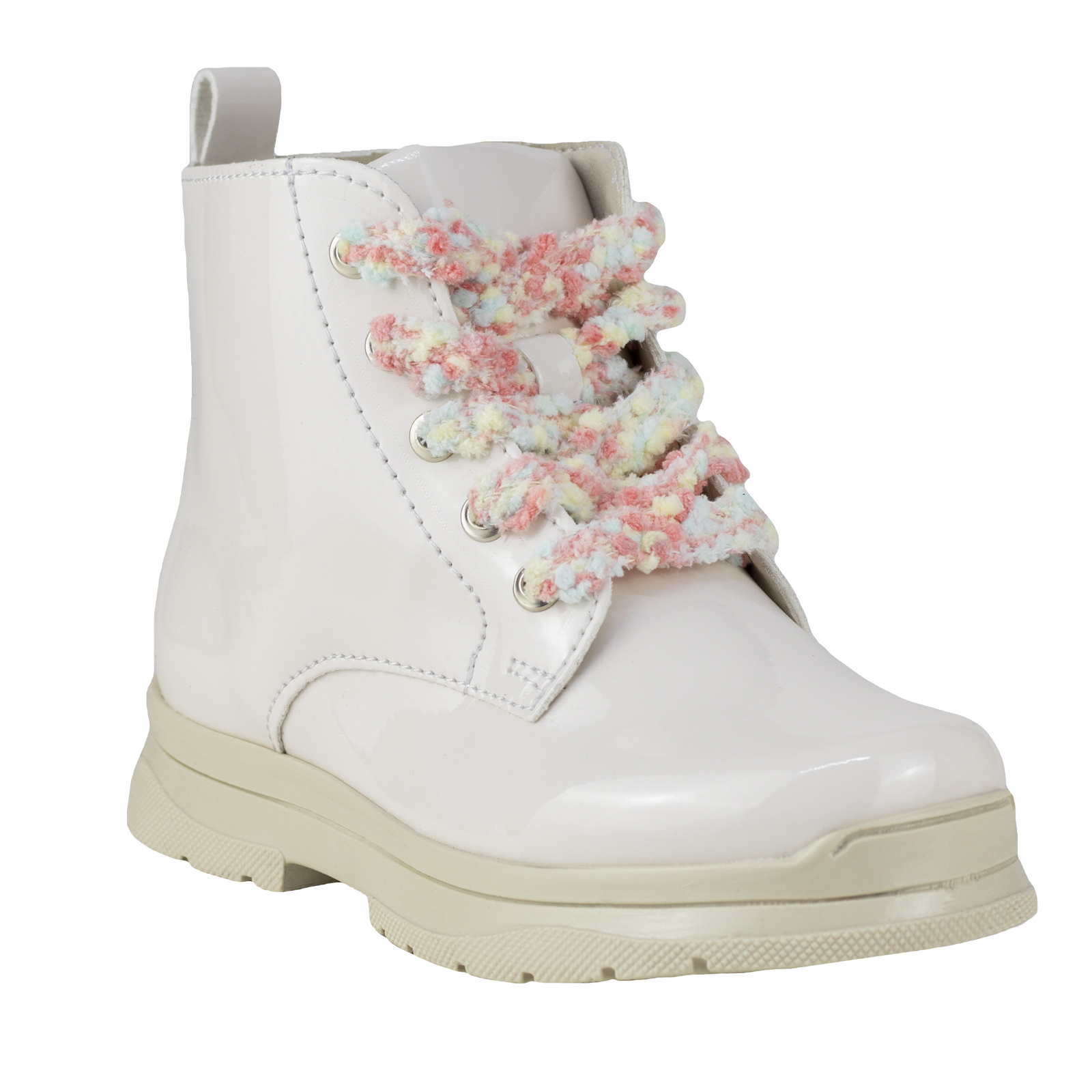 Botas De Charol Niña Karsten 50001-12d Hueso Urbana Confort