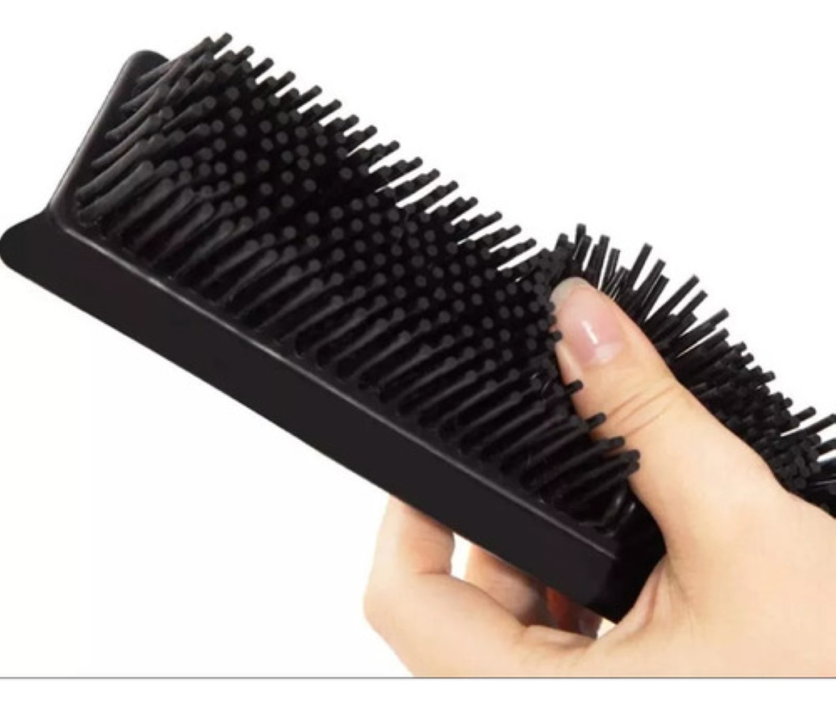 Escoba Pro 2 En 1 Cerdas De Hule Con Jalador Líquidos Y Pelo azul negro