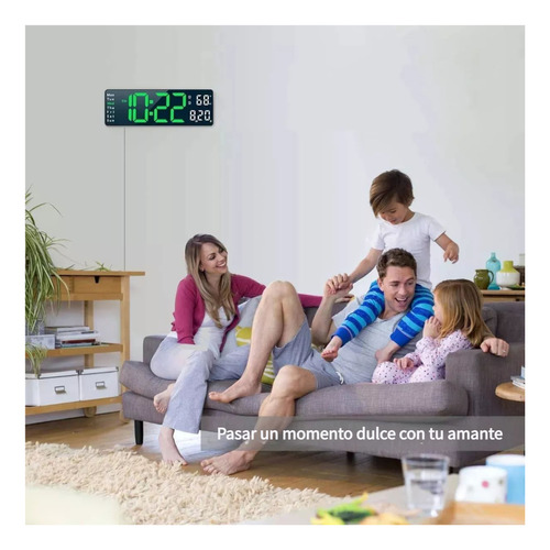 Reloj De Pared Digital Con Termómetro, Alarmas Y Calendario Reloj De Pared Digital Con Termómetro, Alarmas Y Calendario
