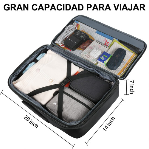 Mochila De Viaje Expandible Vancropak 40L Gran Capacidad Mochilas Hombre Viaje Aprobado Por Avión 10kg Antirrobo Impermeable Color Negra