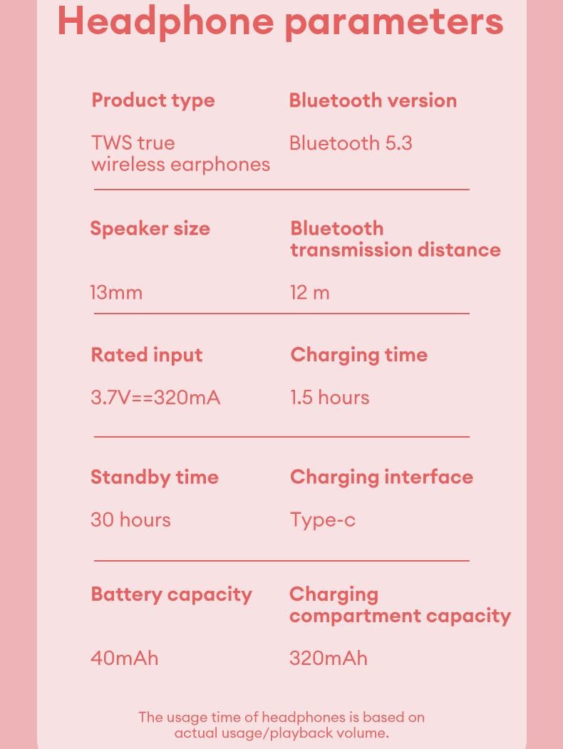 Audifonos Bluetooth Sanrio Hello Kitty Tws