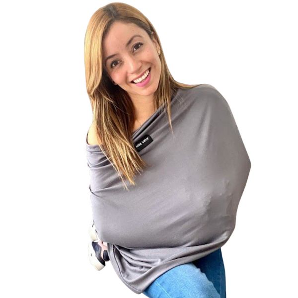Mãe Baby Manta para Amamantar Bebe Multiusos Compra Inteligente, Mandil para Lactancia, Bufanda (Gris Plata)