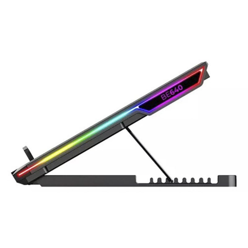 BASE ENFRIADORA ACTECK FROOST ZERO BE640 ALUMINIO + ABS 6X VENTILADORES 2X PUERTOS USB RGB AC-940788