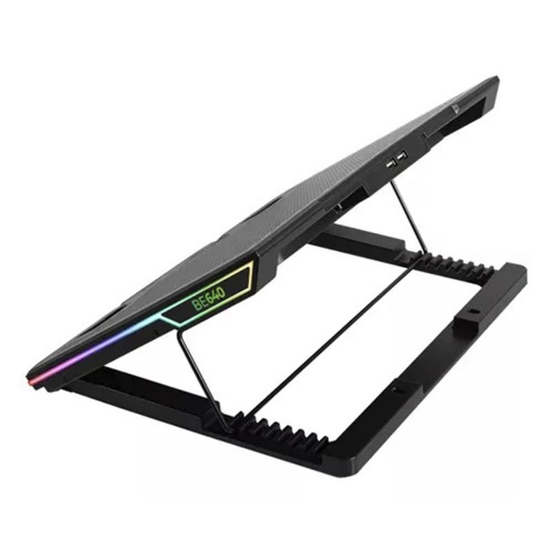 BASE ENFRIADORA ACTECK FROOST ZERO BE640 ALUMINIO + ABS 6X VENTILADORES 2X PUERTOS USB RGB AC-940788