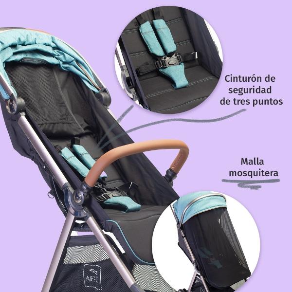 Carriola Aeiou Australia Plegable A Una Mano Azul