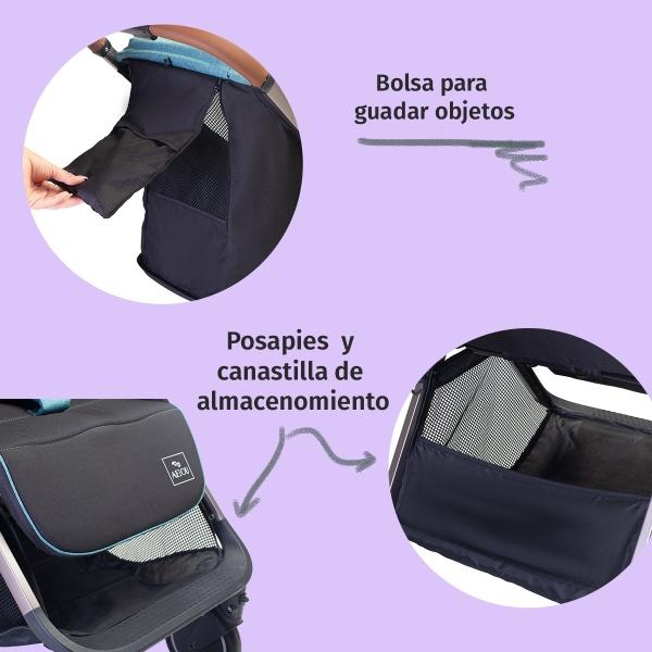 Carriola Aeiou Australia Plegable A Una Mano Azul