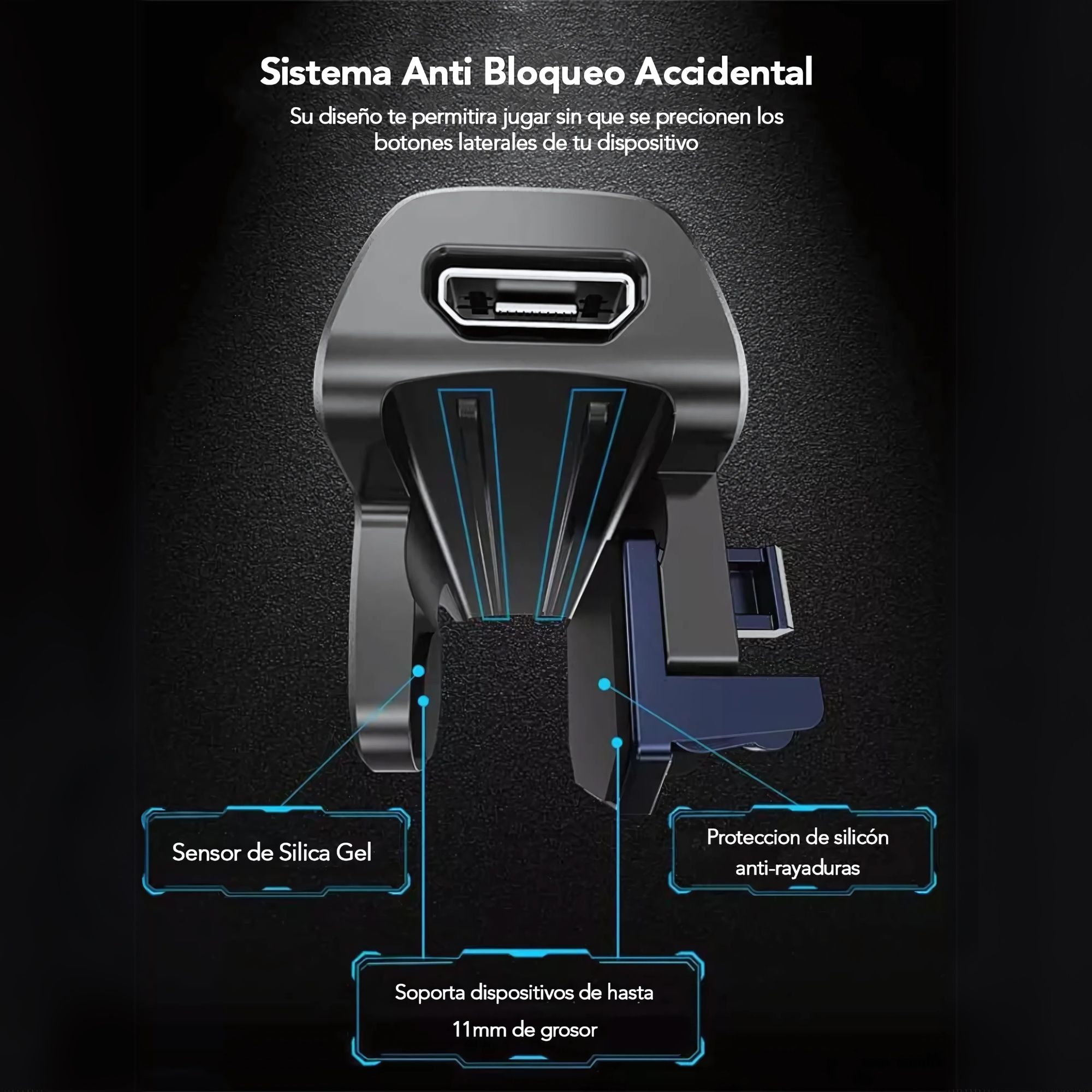 MEMO AK03 Gatillos Celular Disparo Gamer con  Ventilador Enfriador para Celular