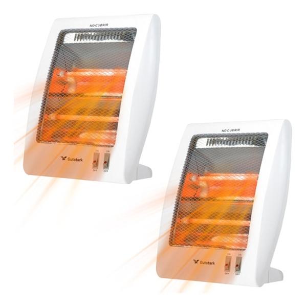 Set 2 Calentadores Electricos Calefactor 800w Color Blanco Gutstark Home