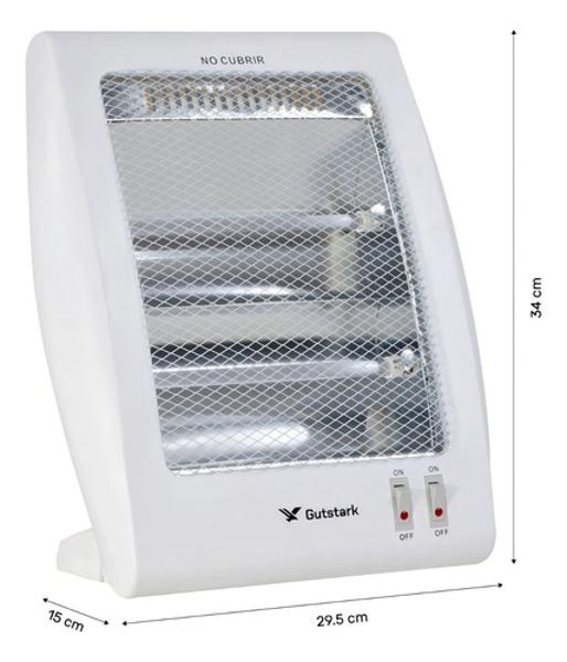 Set 2 Calentadores Electricos Calefactor 800w Color Blanco Gutstark Home