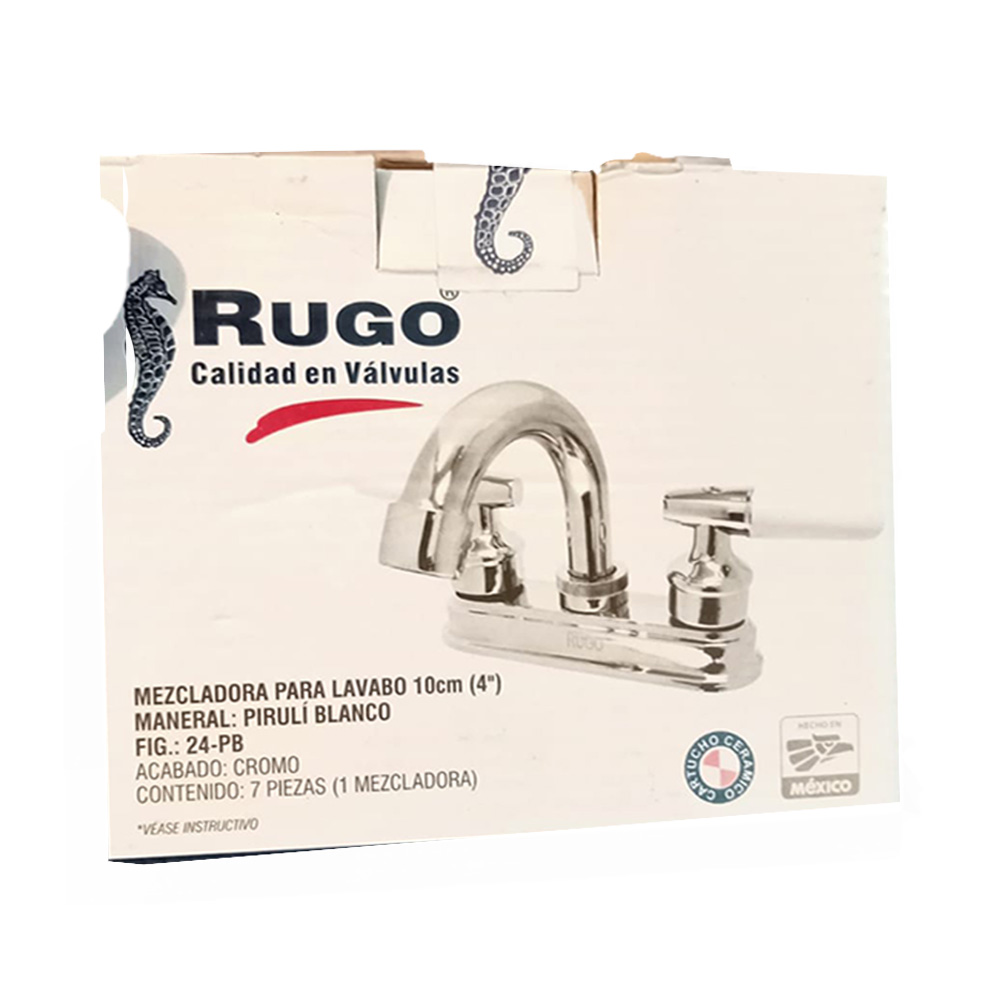 Mezcladora para Lavabo 10 cm Rugo  Fig:24-pb