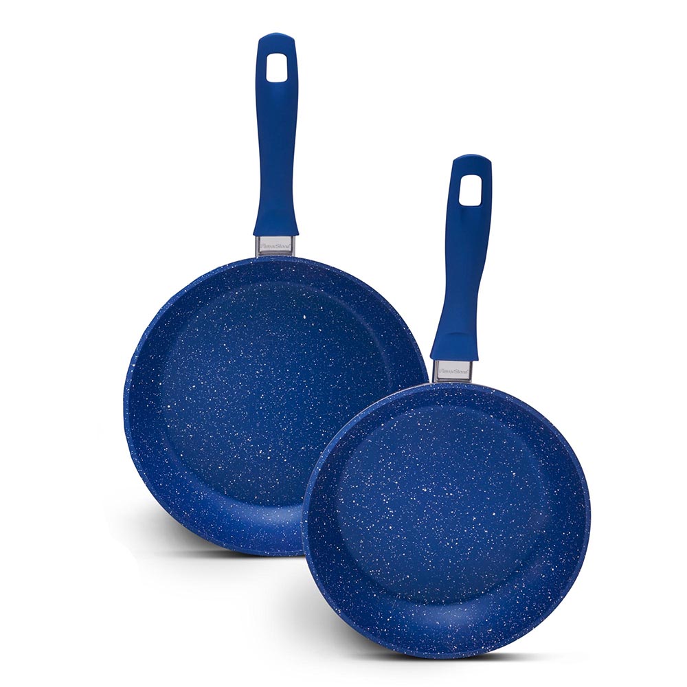 Juego De Sartenes Antiadherentes Flavorstone Set 20 Y 24cm color AZUL