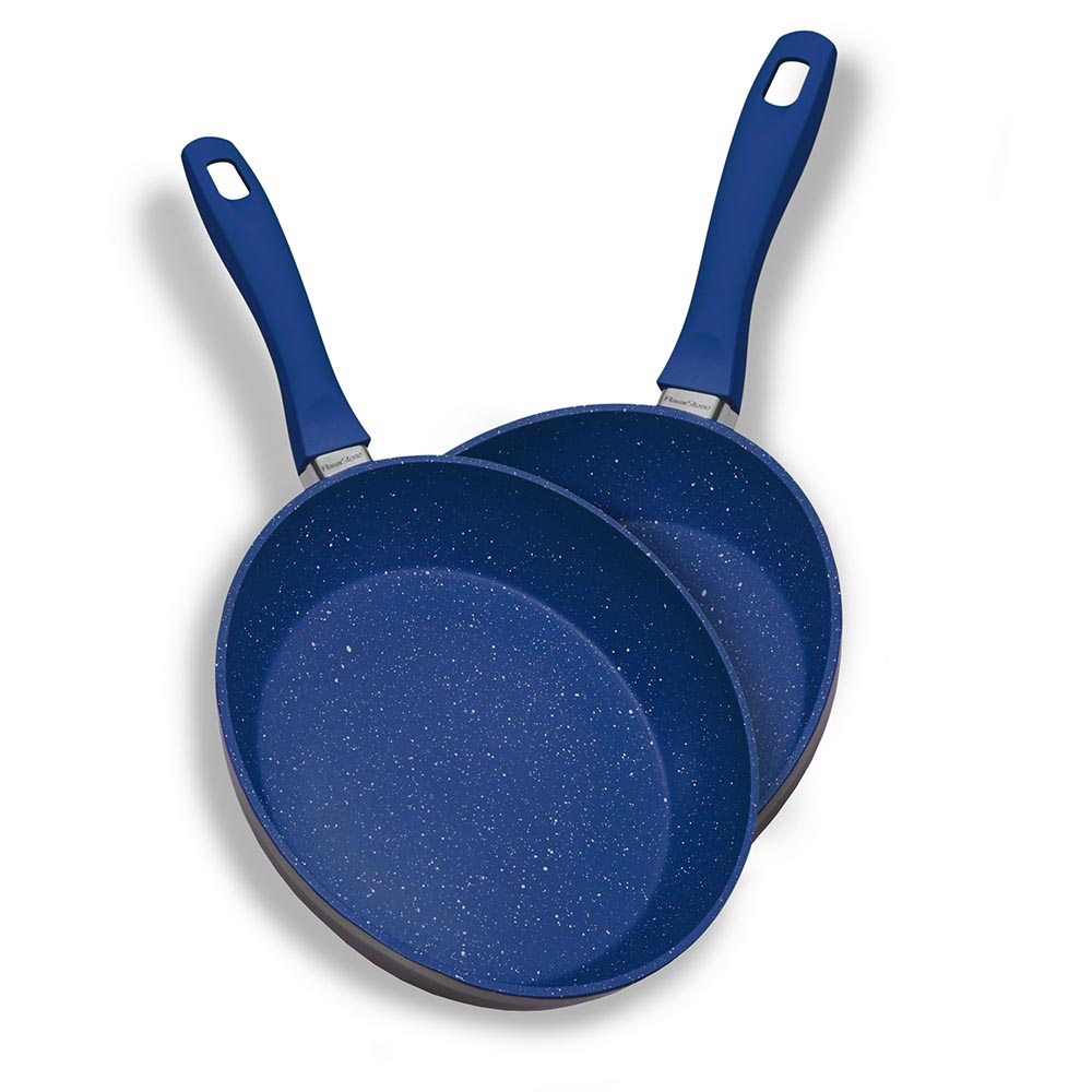 Juego De Sartenes Antiadherentes Flavorstone Set 20 Y 24cm color AZUL