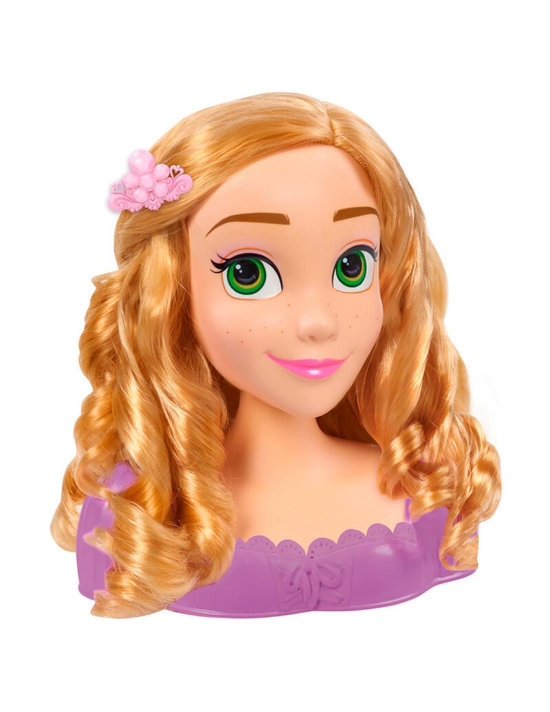 Princesa Rapunzel Cabeza Para Peinar 7 Piezas Disney