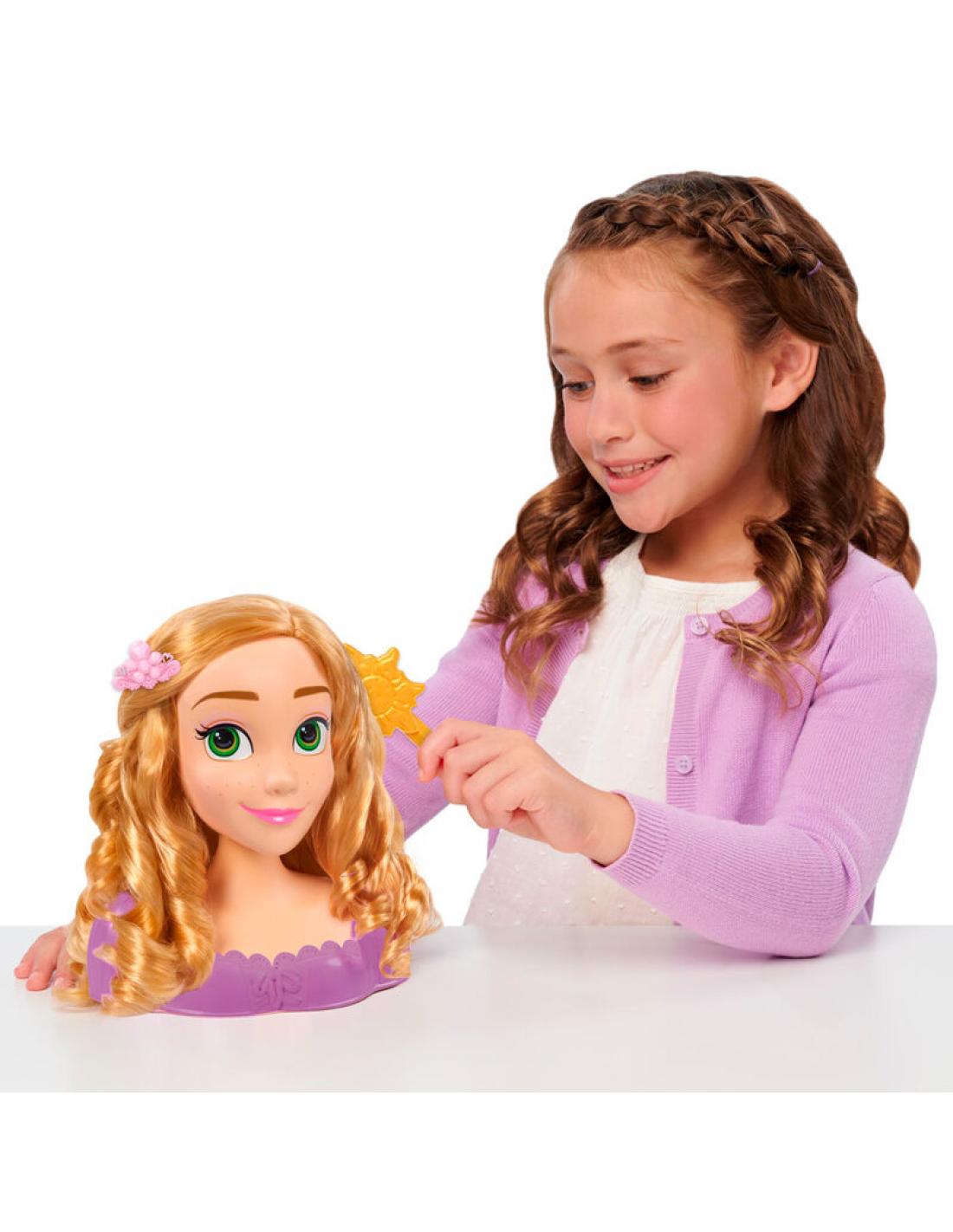 Princesa Rapunzel Cabeza Para Peinar 7 Piezas Disney