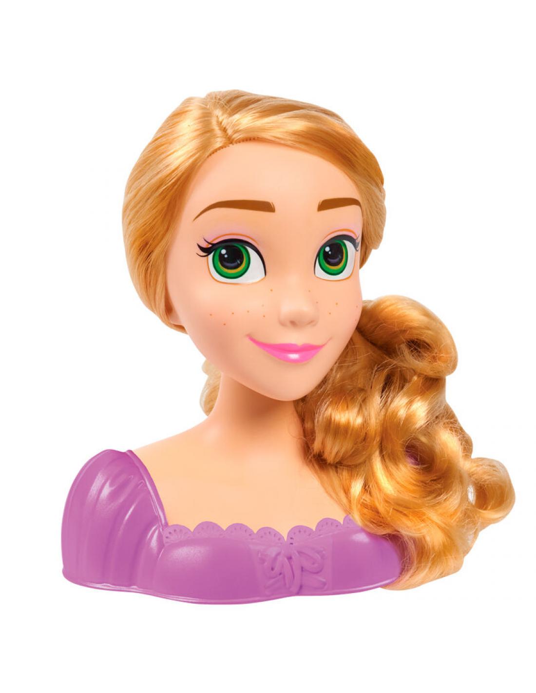 Princesa Rapunzel Cabeza Para Peinar 7 Piezas Disney