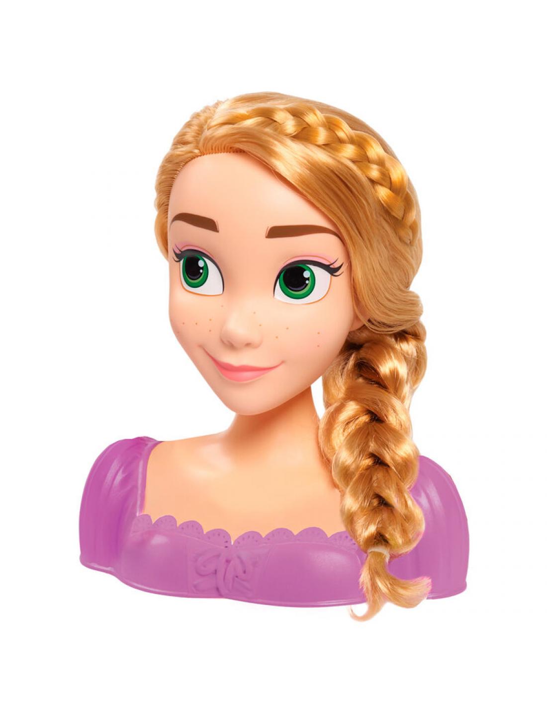 Princesa Rapunzel Cabeza Para Peinar 7 Piezas Disney