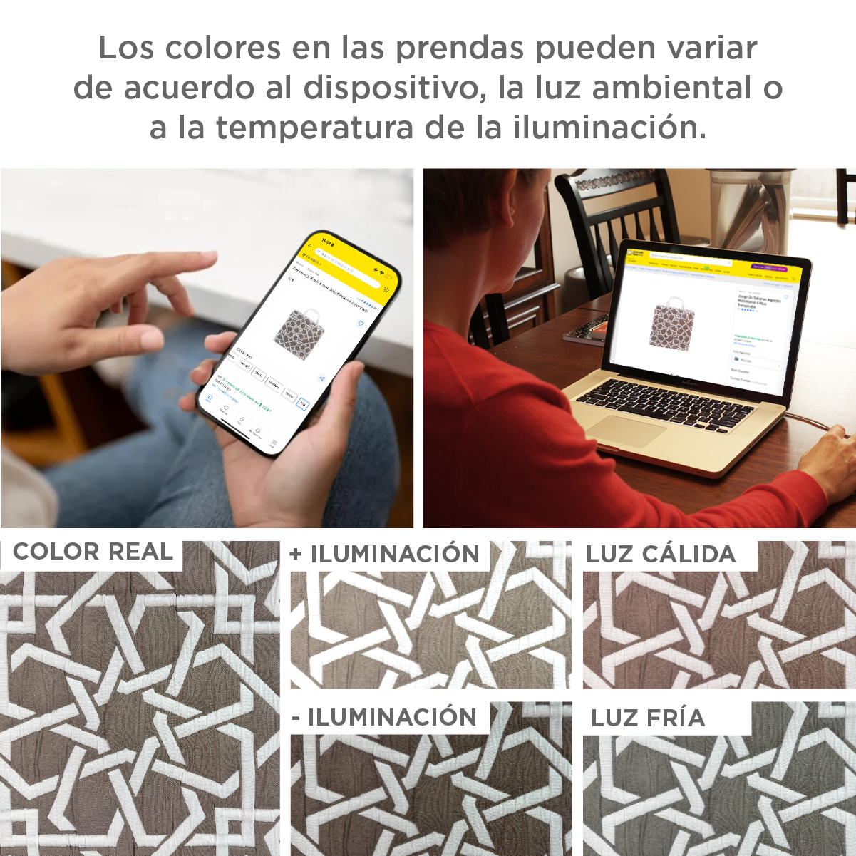Edredón Doble Vista Queen Size Jacquard Zantelo Color Seppen Café