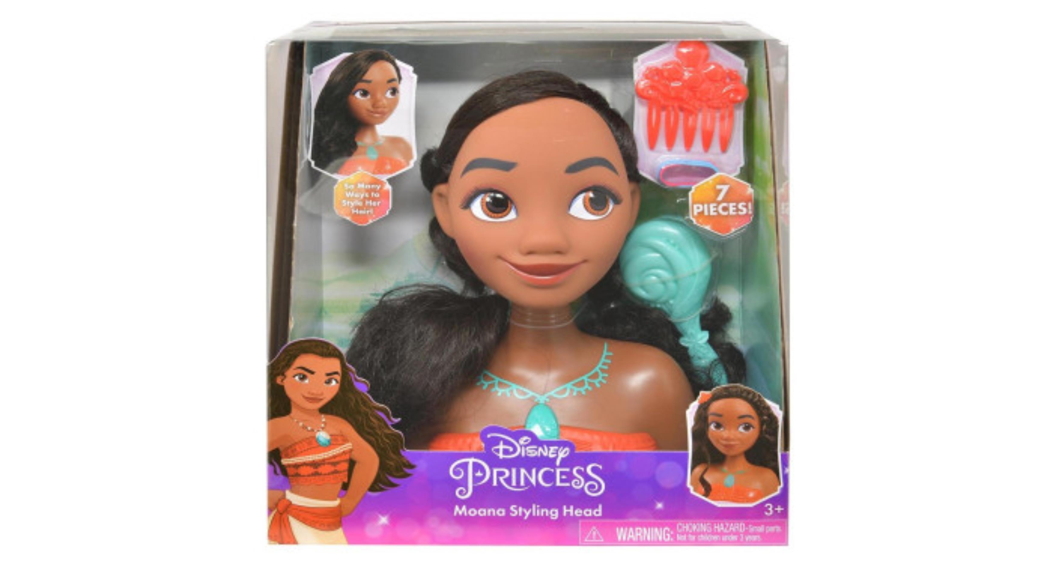 Princesa Moana Cabeza Para Peinar 7 Piezas Disney