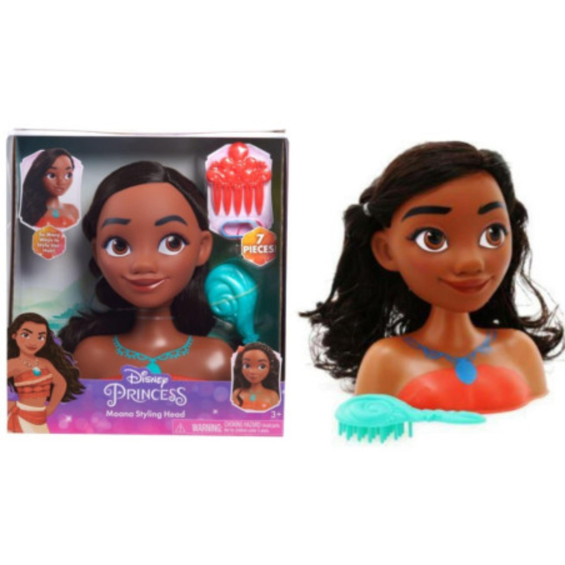 Princesa Moana Cabeza Para Peinar 7 Piezas Disney