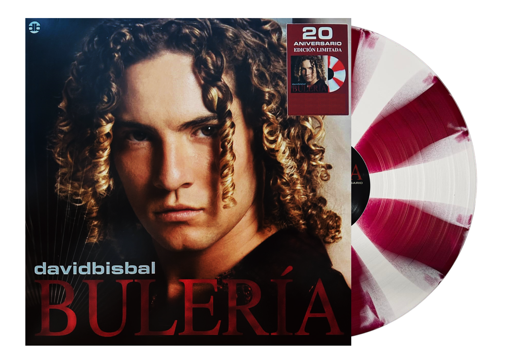David Bisbal Buleria 20th Aniversario Red & White Lp Vinyl