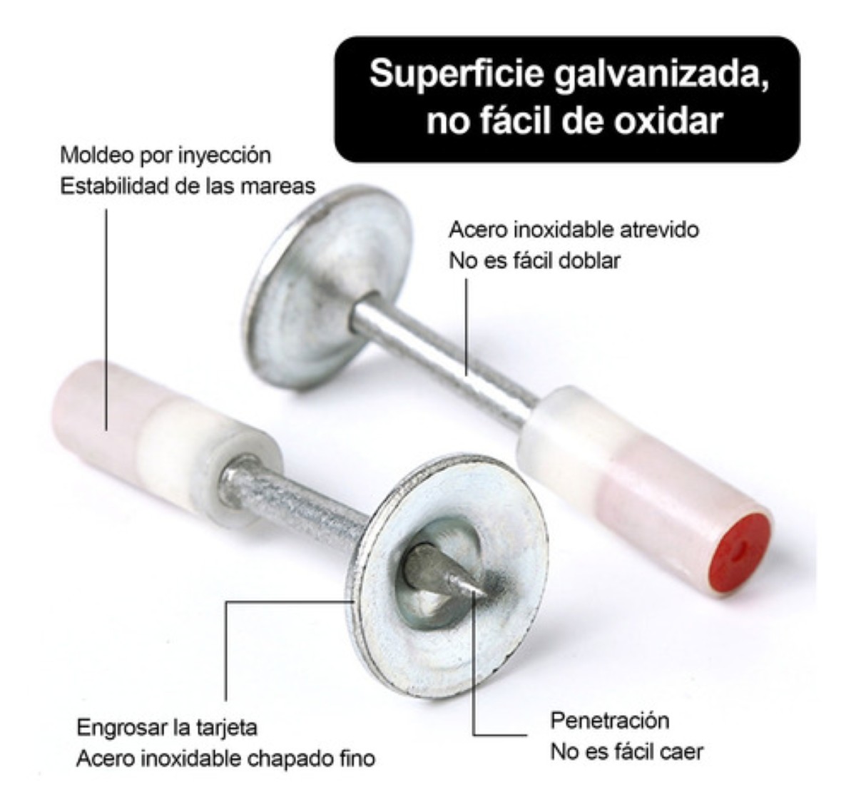 Clavos Redondos Para Pistola De Clavos, 100 Piezas plata