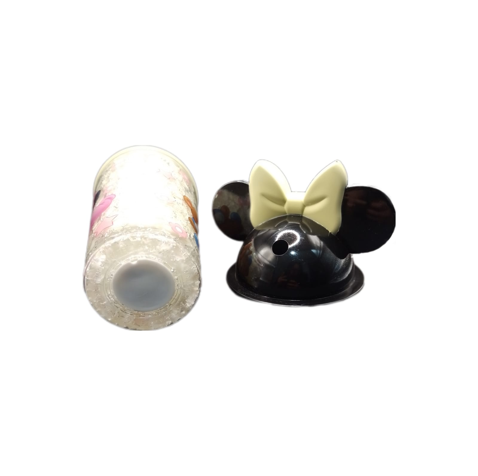 Vaso Mickey Minnie Mouse con luz Taza Hidrogel Color Amarillo