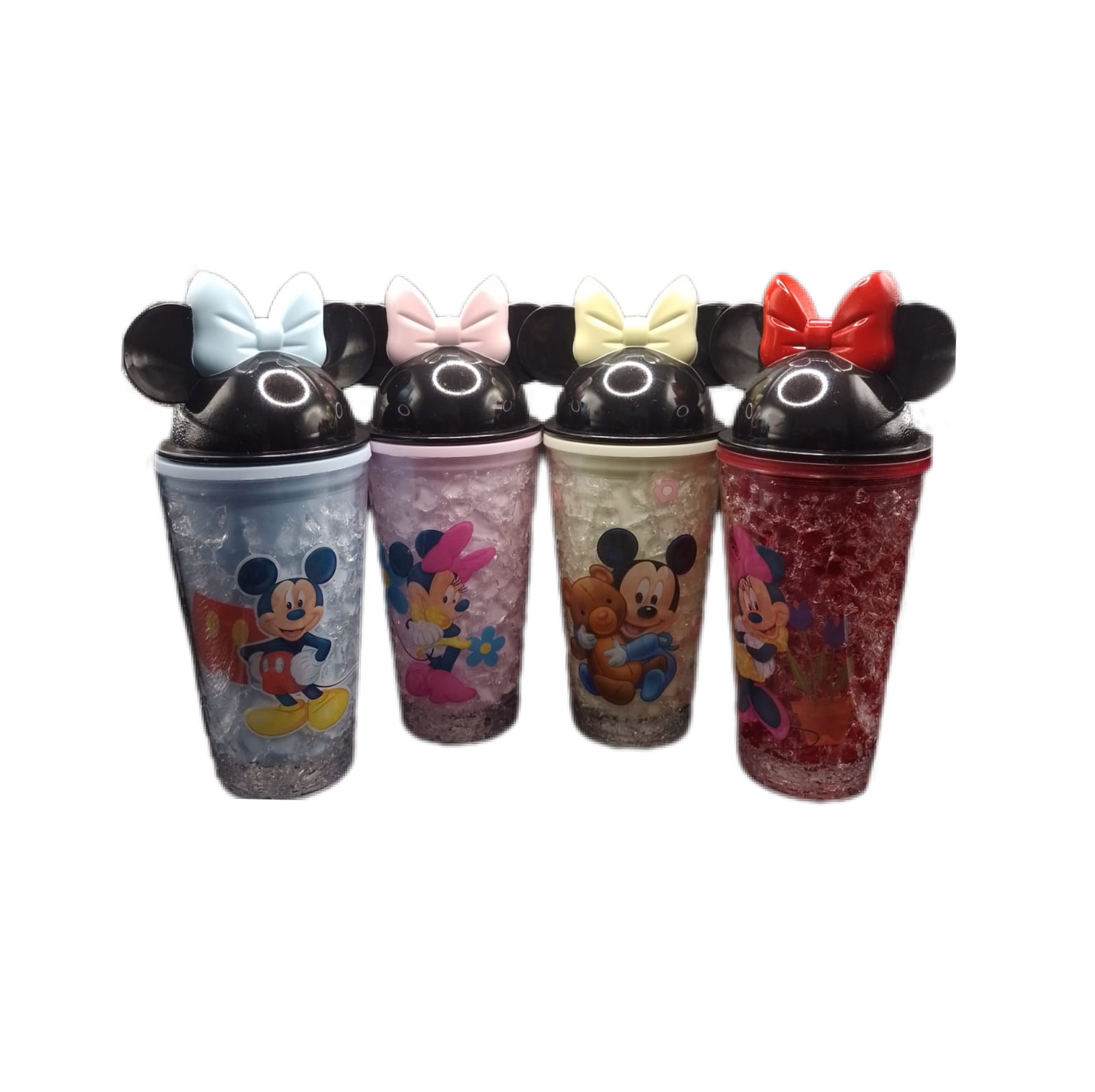 Vaso Mickey Minnie Mouse con luz Taza Hidrogel Color Amarillo