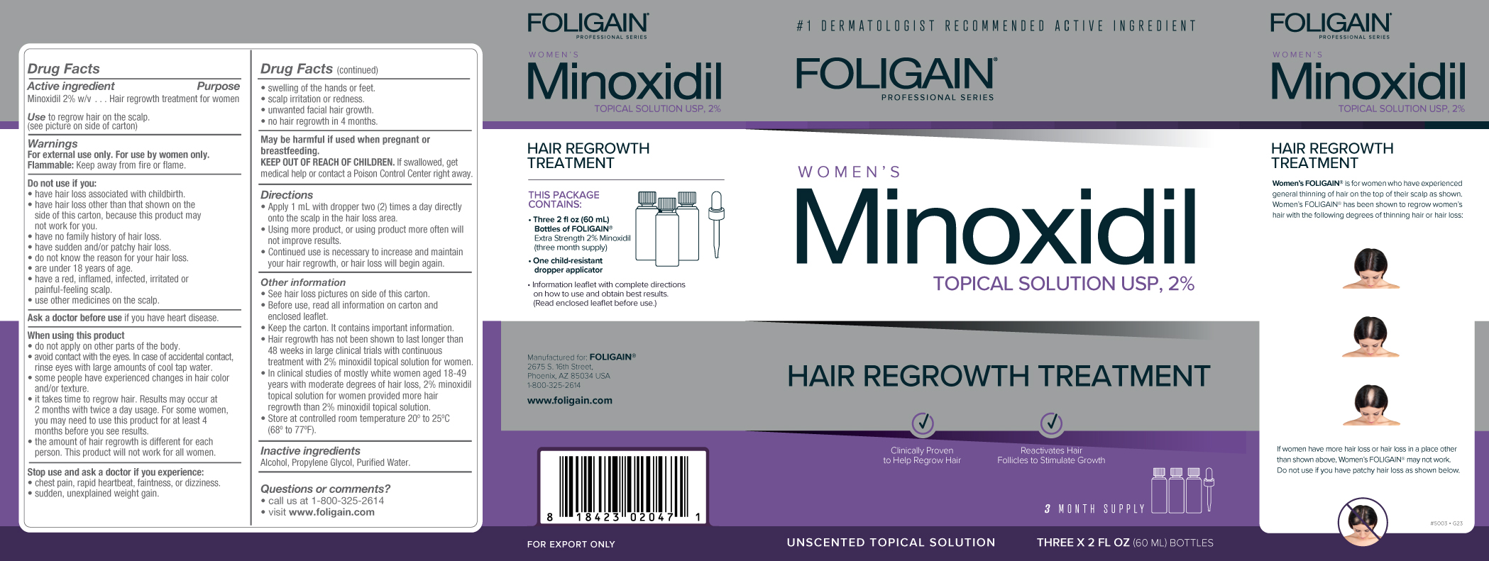 Foligain Minoxidil 5% para Hombres.