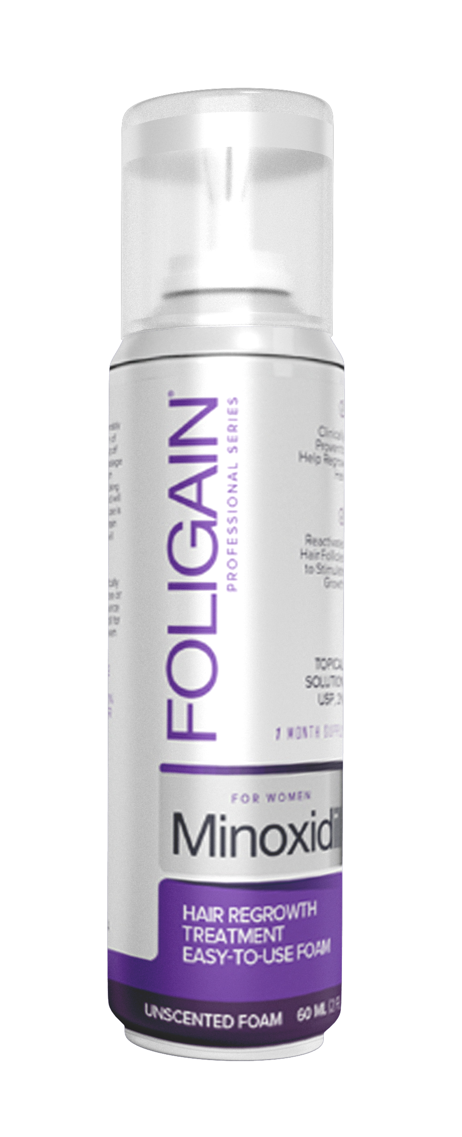 Foligain Minoxidil 2% Espuma para el Crecimiento del Cabello para Mujeres