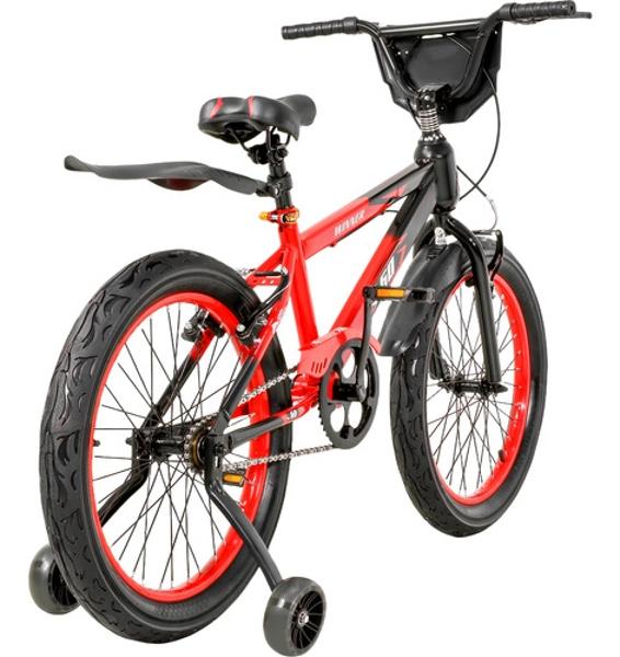 Bicicleta Infantil Rodada 20 Niños Bici Color Rojo Luces Led Little Monkey