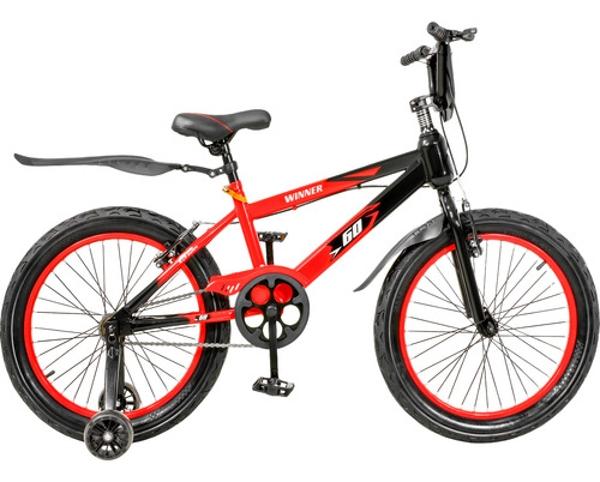 Bicicleta Infantil Rodada 20 Niños Bici Color Rojo Luces Led Little Monkey