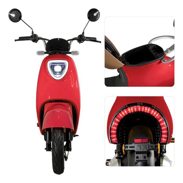 Bicleta Bicimoto Electrica 500w 48v 35km/h Luces Full Led Rojo BIZMO