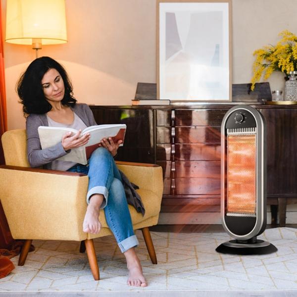 Kit 2 Calefactores Halogeno Oscilacion 90° Electricos Gutstark Home